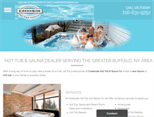 Tablet Screenshot of creeksidehottubs.com